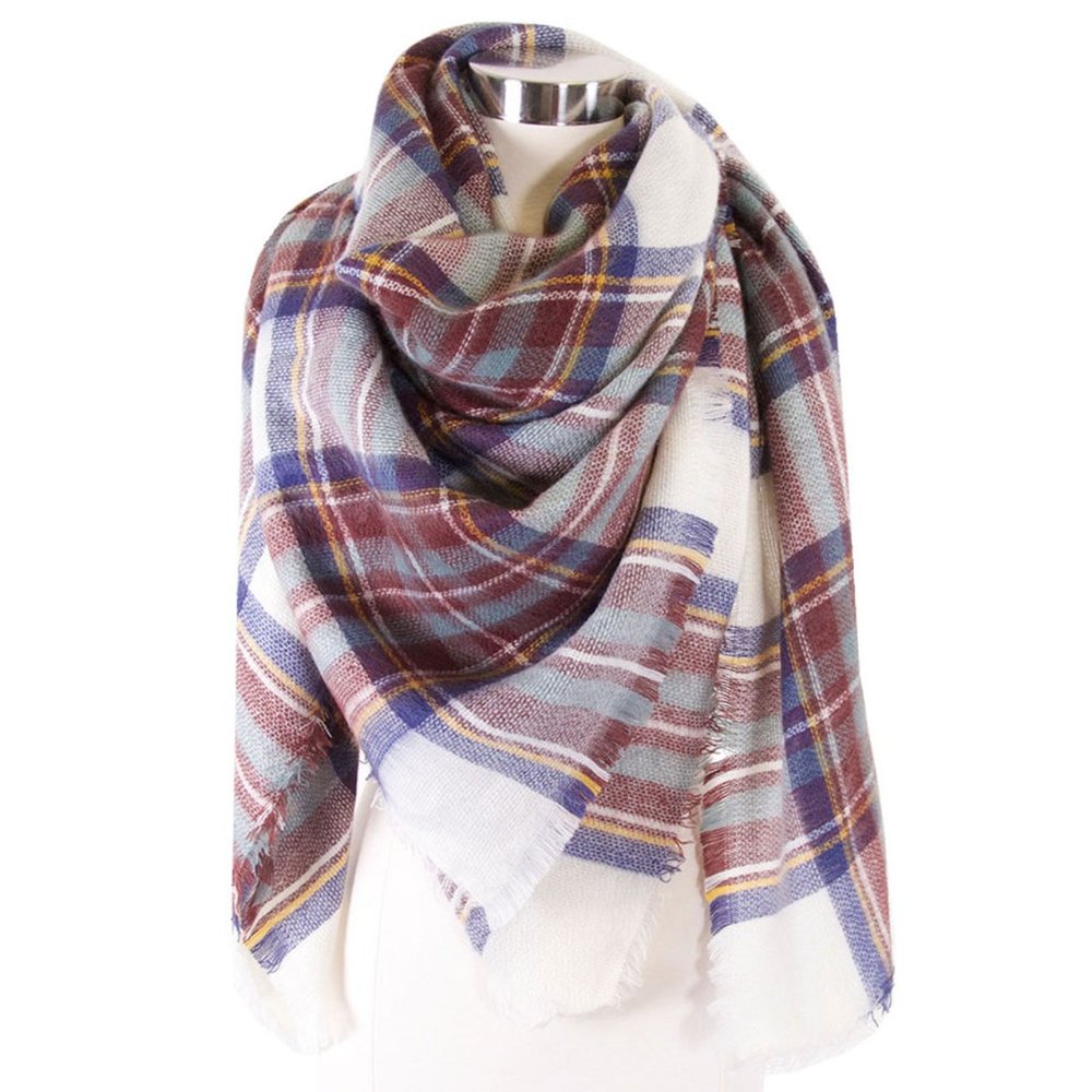 Scarvesme Buffalo Check Pattern Oversized Scarf